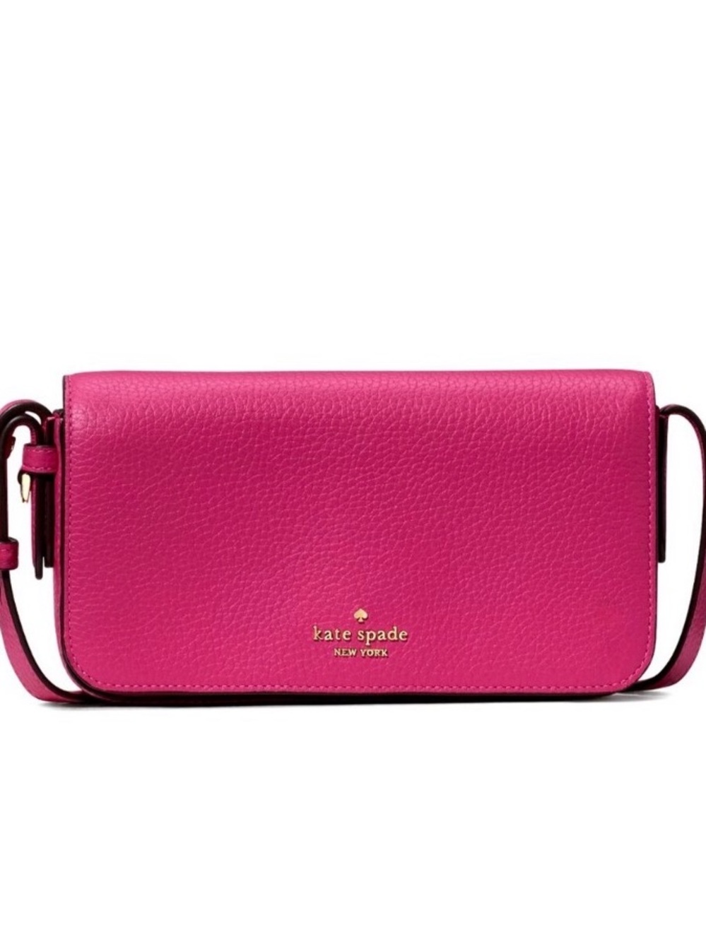 Kate Spade Juliette Pebbled Leather Vibrant Rose color Crossbody NWT Bag